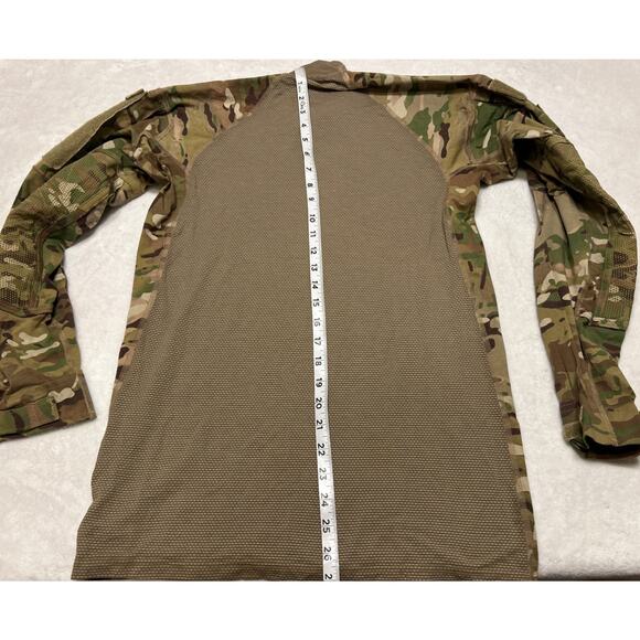 Army Combat Shirt Mens Small Camo Long Sleeve Flame Resistant Patches Pockets - Picture 7 of 7